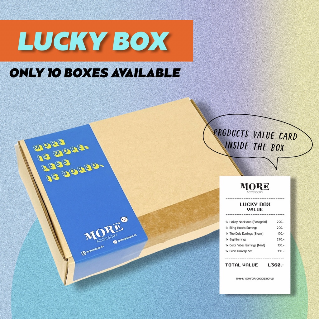 Lucky Box กล่องสุ่ม เครื่องประดับ สร้อยคอ ต่างหู แหวน กิ๊บติดผม Mystery Box มีจำนวน 10 กล่องเท่านั้น!!