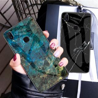 Vivo V11 Pro V11i Y15 Y71 V7 Plus Y81 Marble Ultra-Thin Gradient Tempered Glass Back Cover Phone Case เคสกระจกลายหินอ่อน