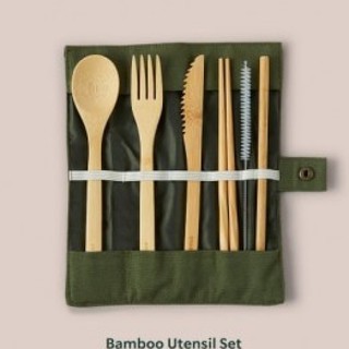 Starbucks Core Reusable Utensil Set 6 Pcs สตาร์บัคส์ชุดรียูสช้อนส้อมไม้ไผ่ ของแท้ 100%