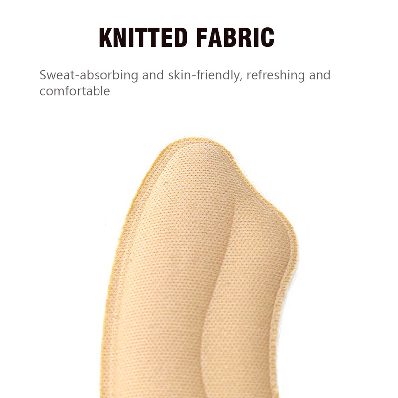 แผ่นสติกเกอร์ติดส้นเท้า แบบนิ่ม ป้องกันรอยขีดข่วน ระบายอากาศได้ดี บรรเทาอาการปวด สําหรับผู้หญิง จํานวน 1 คู่ - รูปที่ 4