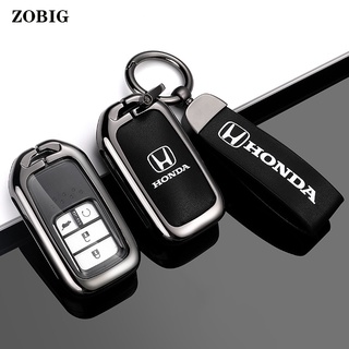 Zobig เคสกุญแจรถยนต์ โลหะผสมสังกะสี สําหรับ Honda Accord Civic Pilot CRV