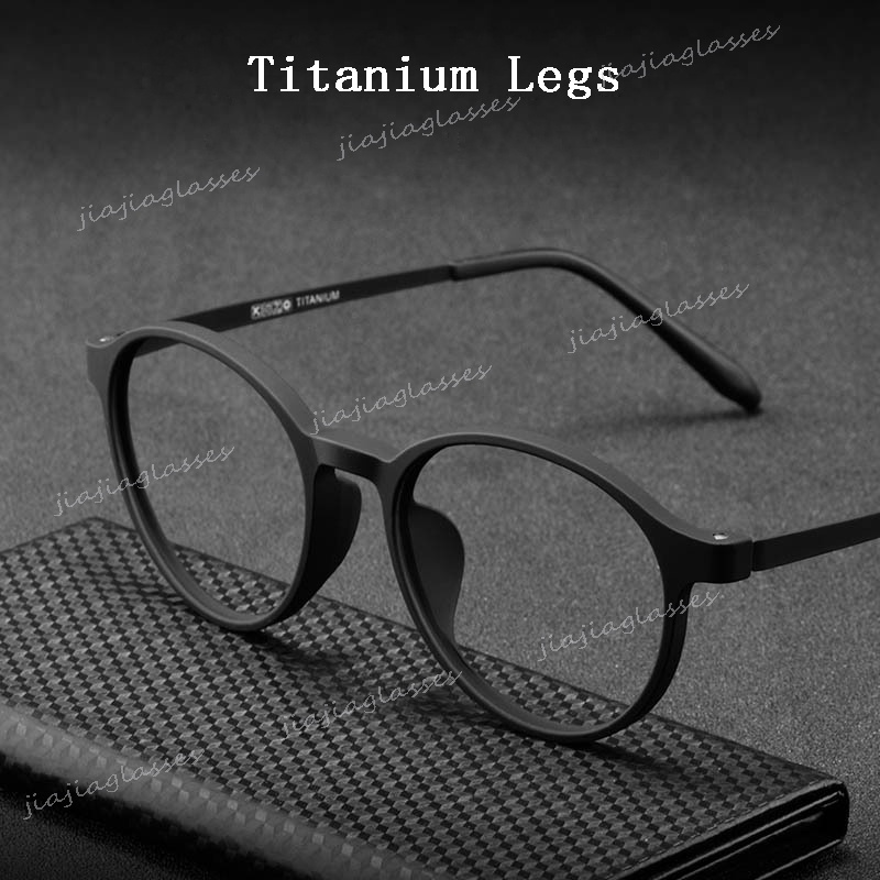 Ultralight Titanium Alloy ขา TR90 แว่นตา Retro รอบกรอบผู้ชายผู้หญิงแว่นตา