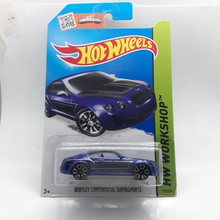 รถเหล็ก Hotwheels BENTLEY CONTINENTAL SUPERSPORTS สีน้ำเงิน (ib24)