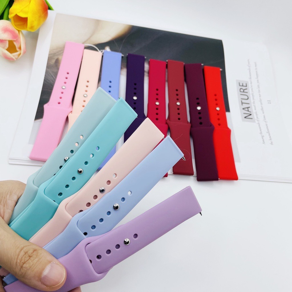 สายนาฬิกา ยางเรียบใช้ได้กับ Smart Watch 20MM P80 P70 DT96 DT88PRO Y7 Y7PRO GW33PRO MW NEO GT2 สายXia