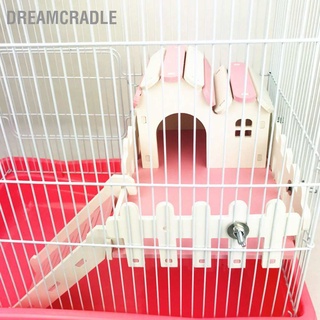 DreamCradle Hamster House Slide Platform Washable Detachable Easy to Install PVC White Fence for Hamsters