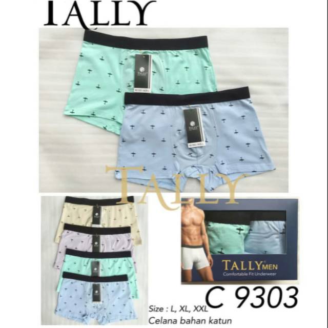 Tally 9303 กางเกงบ็อกเซอร์ผู้ชาย 3 ชิ้น
