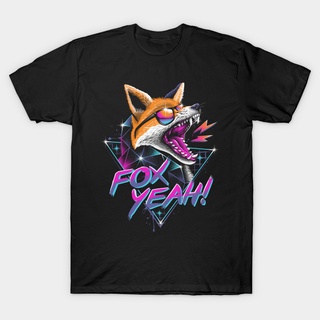 FOX YEAH Printed t shirt unisex 100% cotton