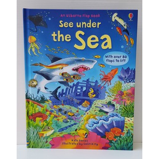 See inside under the sea เหมาะสำหรับ 6 ขวบ+  Board book กระดาษแข็งทุกหน้า with flaps