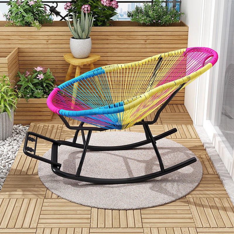 ส่งจากไทยHome Rocking Chair Leisure Rocking Chair Creative Nap Lounge ...