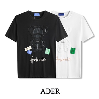 ADER ผู้ชายและผู้หญิงแฟชั่นลำลองเสื้อยืดแขนสั้น