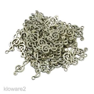 50x Music Symbols Shape Alloy Pendants Charms for DIY Jewelry Making Craft