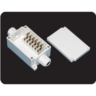 TJ-6P : Terminal Block Box IP66 (กล่องพลาสติก พร้อมเทอร์มินอลบล็อก)TIBOX , Size : 125x55x40 mm.