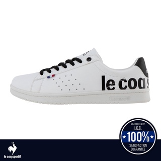 le coq sportif รองเท้าชาย-หญิง รุ่น LA ROLAND SL BL สีขาว-ดำ (รองเท้าผ้าใบสีขาว, รองเท้าแฟชั่น, แบบผูกเชือก, Unisex)