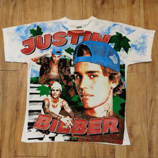 JUSTIN BIEBER BOOTLEG OVERPRINT เสื้อวง เสื้อทัวร์