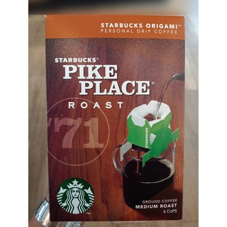 กาแฟคั่วบด100%MEDIUM ROAST STARBUCKS ORIGAMI DRIP COFFEE 1กล่องมี6Cups