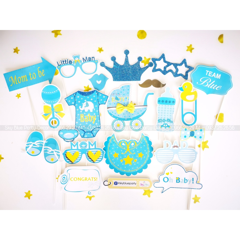 Hashtag Setสําหรับถ่ายภาพงานเลี้ยงวันเกิดของทารก Hashtag happy day baby