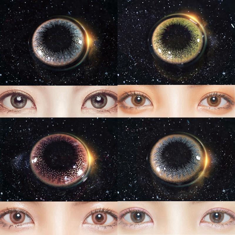 คอนแทคเลนส์รูปทรงนางเงือกสำหรับผู้หญิง 2 ชิ้น / ชุด