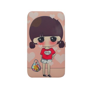 Case โทรศัพท์มือถือ ทุกรุ่น 3.5-5.5นิ้ว CuteGirl  (สีส้ม)