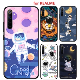 เคส realme 11 5 5S 5I 6I pro plus 4G 5G  7 6 7i C17 pro plus 4G 5G  โทรศัพท์มือถือลายการ์ตูนนักบินอวกาศสําหรับ