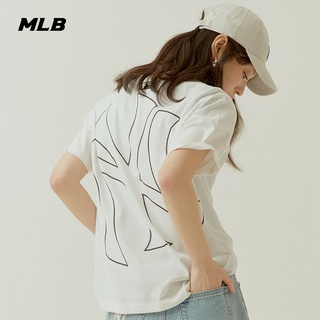 พร้อมส่ง Mlb เสื้อยืดแขนสั้นลายโลโก้ New York สีขาวแฟชั่นฤดูร้อน Ts3 ใหม่