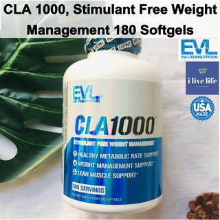 ซีแอลเอ CLA 1000, Stimulant Free Weight Management 180 Softgels - EVLution Nutrition