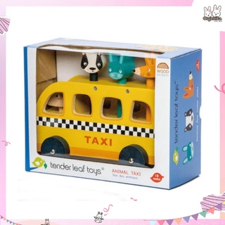 รถของเล่นแท็กซี่สัตว์น้อยสีเหลืองสุดน่ารักแบรนด์ Tender Leaf Toys รุ่น Animal Taxi