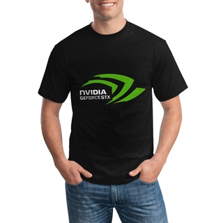 เสื้อยืดลําลอง พิมพ์ลายโลโก้กราฟฟิค Nvidia Geforce Gtx สําหรับผู้ชาย