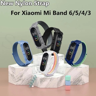 Xiaomi Mi Band 6/5/4/3 สายไนล่อน + เคสซิลิโคน