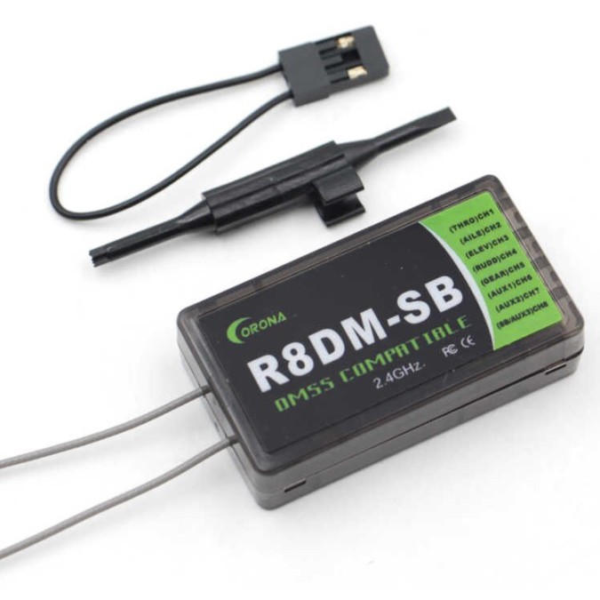 รีซีฟ CORONA 2.4GHz DMSS Compatible Receiver R8DM-SB ใช้กับ JR DMSS XG6 XG7 XG8 XG11 XG14 2.4GHz
