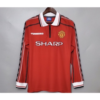 Jersi MANCHESTER เสื้อแขนยาว สไตล์เรโทร 1998