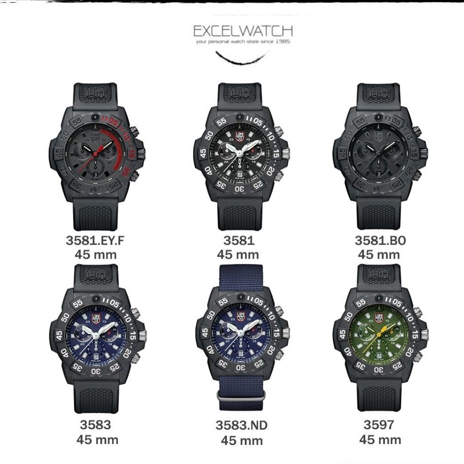 [ Excel Watch ] นาฬิกา Luminox Navy Seal Chronograph 3580 Series รับประกัน 3 ปี ร้าน Excel-watch