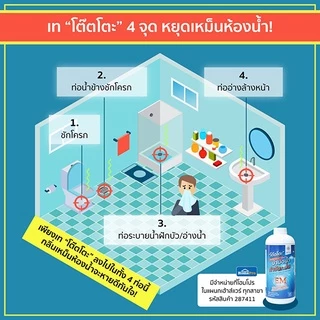 จุลินทรีย์โต๊ตโตะ Organic Totto บำบัดน้ำ กำจัดกลิ่น พร้อมใช้ จำนวน 1 ขวด950 ml