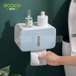 ECOCO กล่องใส่ทิชชู กันน้ำ ติดผนังไม่ต้องเจาะ มี3สีให้เลือก E1903