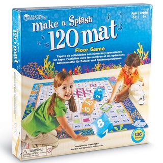 Learning Resources, Make a Splash 120 Mat Floor Game ชุดเม็คอะสแปลช / เกมส์แผ่นปูพื้น120 ของเล่นเด็ก 6-10 ปี