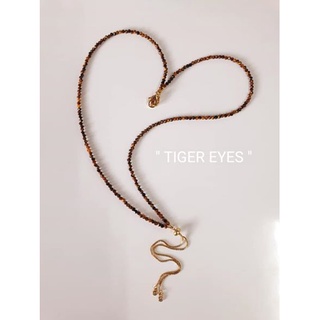 สายคล้องแมส หินนำโชค016 "TIGER EYE"ไทเกอร์อาย