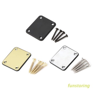 FUN Electric Guitar Neck Plate Fix Tele Guitar Neck Joint Board 4 Screws