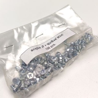 พร้อมส่ง,JF + M3x6 Zinc coating Screw ,สกรูชุบซิงค์ สเปค 1 bag = 100 pcs. ,Other (66-000-698)