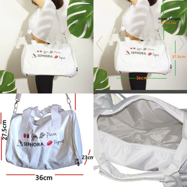 Sephora exclusive giant gym bag ไนลอนสีขาว