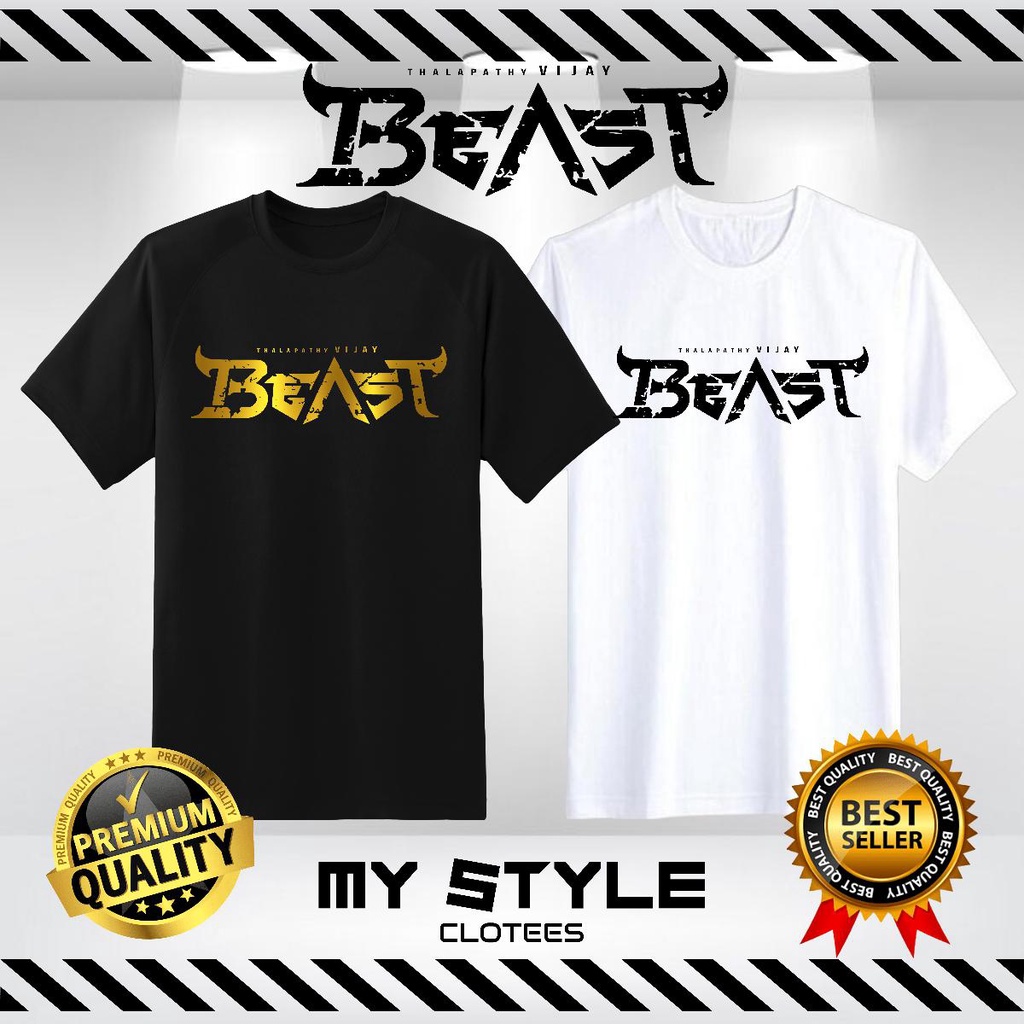เสื้อยืด Beast Vijay/baju Vijay Beast แฟชั่นผ้าฝ้าย 100%