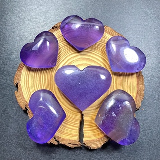 หินอินดิโก ฟลูออไรต์ ทรงหัวใจ (Indigo Fluorite Heart Shape)