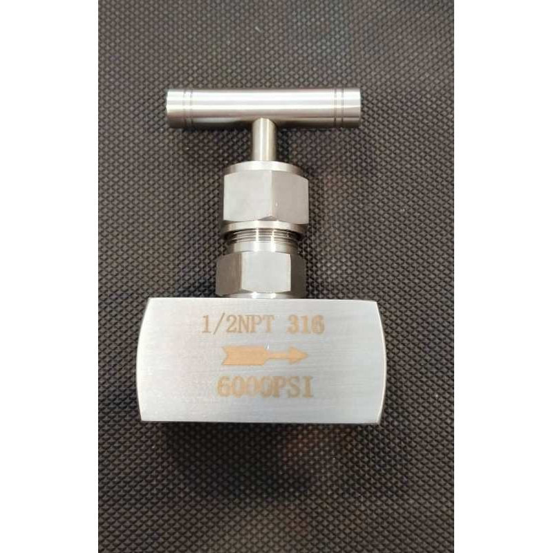 Needle valve stainless 316 NPT 1/4" ,3/8" ,1/2" ,3/4", 1"  วาล์วหัวเข็ม สแตนเลส316 แบบเกลียว NPT