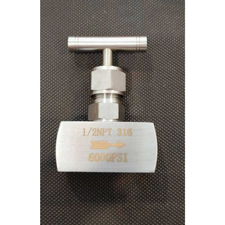 Needle valve stainless 316 NPT 1/4" ,3/8" ,1/2" วาล์วหัวเข็ม สแตนเลส316 แบบเกลียว NPT