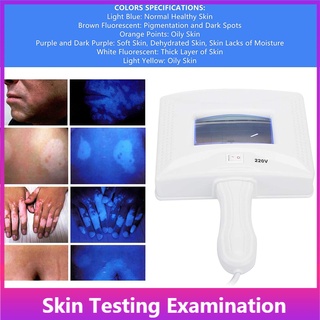Wood Lamp Skin Analyzer, UV Lamp Device Skin Testing Examination Tool, Fungus Test Lamp, Facial Skin Detector for Home B