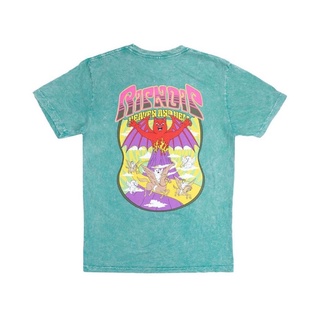 SLUM LTD - RIPNDIP SM22 Heaven And Heck Battle Tee Teal Mineral Wash