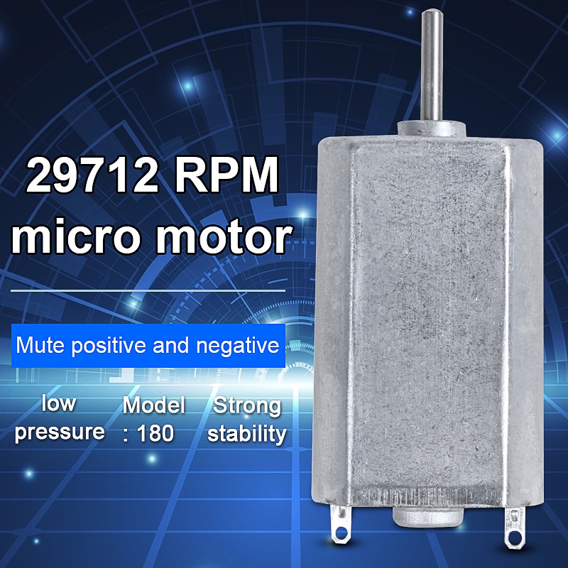 DC 3-12V 29712RPM RC Hobby Aircraft High Speed Magnetic 180 Micro Motor 
