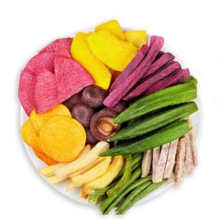 พร้อมส่ง ผักผลไม้อบกรอบ12-15ชนิด(250g) ผักและผลไม้รวมอบแห้ง