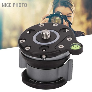 Nice photo Aluminum Alloy Tripod Leveling Base with Bubble Level for Nikon 1/4 3/8 Inch Thread