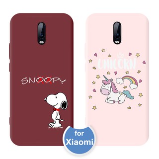 เคสโทรศัพท์มือถือลายการ์ตูน Snoopy สําหรับ Xiaomi Mi 8 Mi 9 Redmi 6a Redmi Note 6 7 Proกรณี