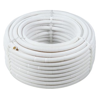 ท่ออ่อนลายลูกฟูก CLIPSAL 9020CM 50 ม. สีขาว ท่ออ่อน ท่อร้อยสายไฟและอุปกรณ์ งานระบบไฟฟ้า FLEXIBLE CONDUIT CLIPSAL 90X20CM