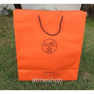 [แท้/พร้อมส่ง] ถุงกระดาษแบรนด์แนม hermes แอร์เมส